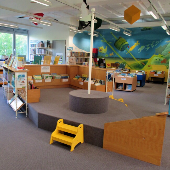 Foto der Kinderecke in der Bibliothek