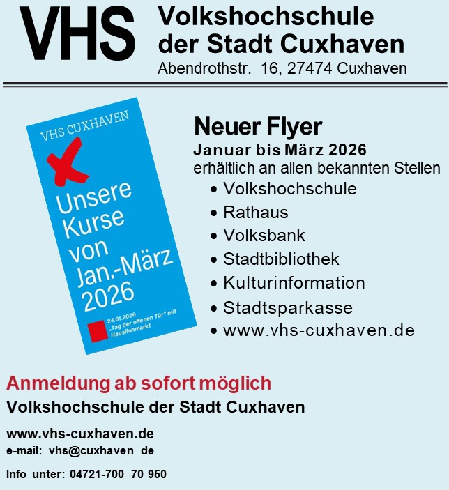 Kurse 1. Quartal 2026 ab jetzt buchbar 