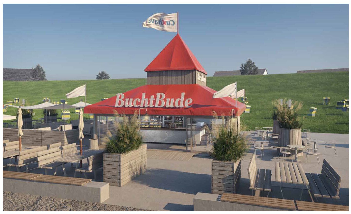 Buchtbude Cuxhaven Grimmershörnbucht