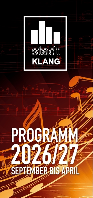 Foto des Stadtklangprospektes mit Link zum Programm